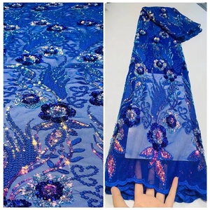 Tissu en dentelle fine teinte, broderie européenne et américaine, dentelle française, accessoires pour robe, pour robe de soirée et de mariage - Product Image 3