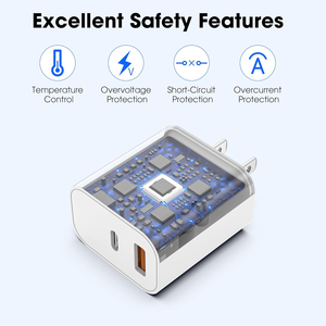 Cargador de Pared USB C PD de 20W con Doble Puerto y Carga Rápida, Adaptador de Corriente Tipo C QC3.0 de 18W para iPhone 15 14 13 Samsung S23 Google - Product Image 4