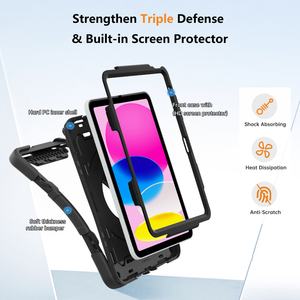 Funda Protectora Resistente para Tablet con Soporte para Lápiz, Soporte Plegable y Correa de Mano y Hombro para iPad 10.9 Pulgadas 2022 10ª Generación - Product Image 3