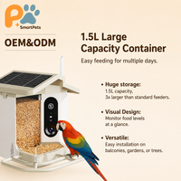 Mangeoire à oiseaux intelligente 4K avec caméra Ultra HD, reconnaissance des oiseaux, détection de faible niveau de nourriture et alimentation solaire assistée