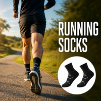 Chaussettes de course épaisses OEM en tissu éponge avec semelle amortissante, respirantes, antidérapantes et avec détail de revers pour hommes
