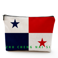 Sac à cosmétiques pour femmes avec drapeau du Panama, joli sac de maquillage pour sac à main, sac de voyage pour articles de toilette, sac de rangement pour maquillage