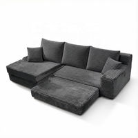 Komprimierbare Couch Minimalistisches Übergroßes Loveseat Schnell Rückfederndes Zwei- bis Dreisitzer-Sofa für Wohnheim Doppelbett Apartment Heimkino