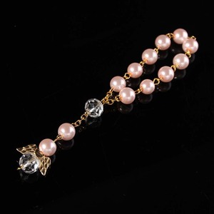 Pulsera de Perlas Doradas, Plateadas y Rosas <span class=keywords><strong>para</strong></span> Niña o Niño, Recuerdo de <span class=keywords><strong>Bautizo</strong></span>, Recuerdo de Fiesta de Baby Shower, Decoraciones - Product Image 5