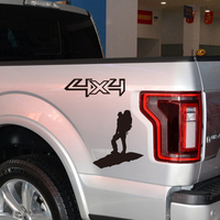 8 Pièces Personnalisées, Autocollants Graphiques 4x4 Tout-Terrain pour Voiture, Camionnette et Alpiniste, Décoration de Voiture