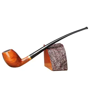 Tobacco Pipe Yellow Rosewood Pipe Wholesale 3/9mm Filtered Long Handle Reading Bucket Solid Wood Pipe