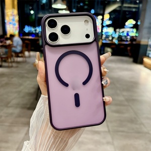 เคสโทรศัพท์มือถือแบบผิวสัมผัสนุ่ม TPU PC สำหรับ iPhone 16 15 14, เคสแม่เหล็กสำหรับ iPhone 17 Pro Max แบบโปร่งแสง - Product Image 3
