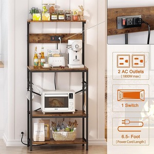 Support de cuisine robuste MSH support de four à micro-ondes sur pied pour le stockage dans le salon - Product Image 5