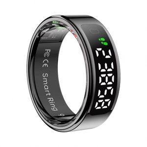 Anneau intelligent R11 avec écran, charge sans fil, contrôle gestuel, moniteur de fréquence cardiaque, compteur de pas, tracker de fitness pour hommes - Product Image 4