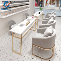Meubles de manucure de salon de beauté moderne couleur personnalisée ensemble de table et de chaise pour les ongles pour la maison, le salon ou le centre commercial