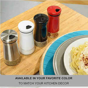 Gran oferta, salero de acero inoxidable, pimentero, agujeros ajustables, elegante, dispensador perfecto, juego de cocina, salero de especias - Product Image 5
