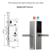 Cerradura Inteligente para Seguridad del Hogar, Control por Aplicación Wifi Tuya, Huella Dactilar Electrónica Digital, Pantalla Táctil, Teclado, Código, Llave, Cerradura Inteligente para Puerta