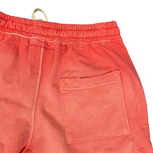 Men's Solid Coral Cotton <b>Shorts</b> Mid Waist Drawstring Casual Style Breathable Woven Fabric <b>Short</b> Length - Product Image 3