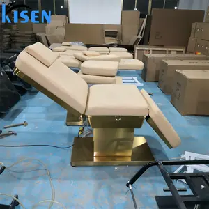 Kisen, gran oferta, cama eléctrica de 3 motores para salón de belleza Facial, mesa de tratamiento de masaje para Spa médico, silla de Podología, cama de tatuaje estético