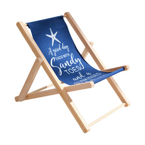 Silla de Playa de Madera Estilo Mediterráneo, Decoración para Habitación Infantil, Rectangular, Móvil, Material de Madera - Product Image 3