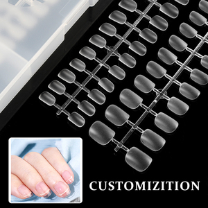 Short Squoval Full Cover Press on <b>Nail</b> Tips Custom Design Manicure Tips for Women Salon - Product Image 5