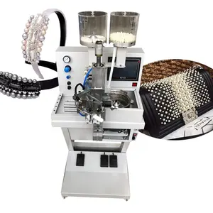 Manual Beads Punching Machine Rhinestone Attached Pearl Setting Attaching Machine Automatic