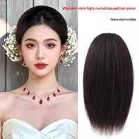 Postiche pour femme de style occidental, volumisant et très volumineux, pour mariée, style Hepburn, pour robe de mariée, résistant aux hautes températures