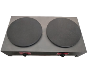 Crêpière électrique professionnelle double <span class=keywords><strong>plaque</strong></span> antiadhésive de bonne qualité, corps en acier inoxydable, <span class=keywords><strong>plaque</strong></span> en <span class=keywords><strong>fonte</strong></span> pour usage domestique et hôtelier - Product Image 5
