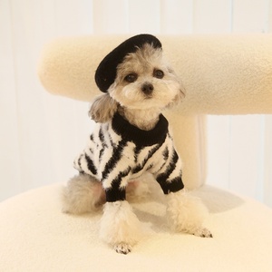 Venta al por mayor personalizado invierno mascota gato cachorro perro boinas sombrero elegante liso lana bordado boina <span class=keywords><strong>gorra</strong></span> - Product Image 5