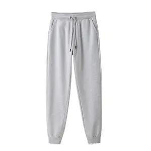 Custom Gray Gym Cotton Joggers Trousers Oversize Men Drawstring Knitting Casual Sweatpants Joggers Men Sweat Pants