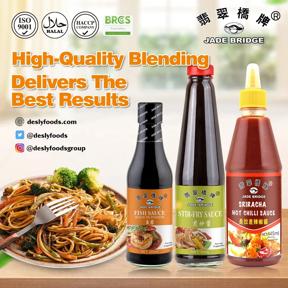 Manufacturer Premium Spicy Seasoning Bulk Wholesale Jade Bridge Sriracha Hot Chilli Sauce with Factory Price