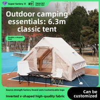 Tente Gonflable Automatique Haoyu 63 m² Style Classique en Tissu Oxford 420D Imperméable Quatre Saisons pour Camping – Modèle Ridge Factory
