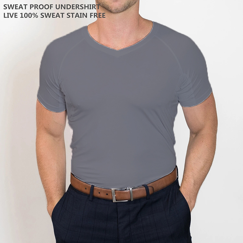 Men V neck Grey