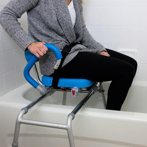 Chaise de douche rotative DoSing en aluminium avec accoudoirs réglables pour personnes âgées - Product Image 3