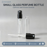 Botol Parfum Tester Grosir dalam Jumlah Besar, Botol Cologne Mini Mewah Kosong 2ml, Botol Sampel Parfum Crimp dengan Kotak