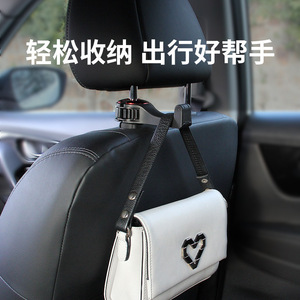 ที่วางโทรศัพท์แม่เหล็กติดเบาะหลังรถยนต์อเนกประสงค์แบบพกพาพร้อมตะขอเก็บของพลาสติกสีทองสีน้ำเงินสีแดงสีเงิน - Product Image 4