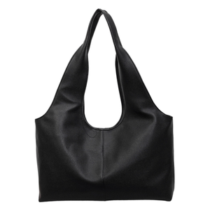 Silver Soft PU Leather Hobo Tote Bag Large Capacity Shoulder <b>Handbag</b> for Shopping Travel - Product Image 5