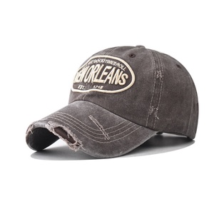 Customizable Unisex Cotton Baseball Caps Custom Logo Washed Out Look Big 3D Letter Embroidery Outdoor Friendly Fishing & <b>Cycling</b> - Product Image 2