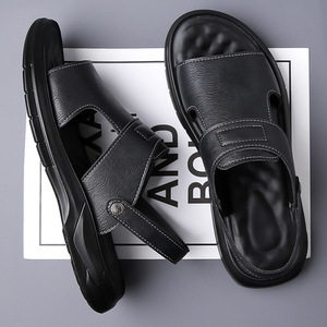 Sandales à plateforme pour hommes, chaussures de plage décontractées respirantes à semelle souple marron, taille 40 41 42 43 44 45 - Product Image 3