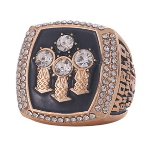 Bague de championnat de basket-ball 1996 <span class=keywords><strong>Bulls</strong></span> <span class=keywords><strong>Jordan</strong></span> pour homme, bijoux en or et acier, modèle en alliage - Product Image 4