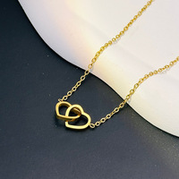 Collar de Lujo para Mujer con Cadena de Clavícula de Acero Inoxidable y Colgante en Forma de Corazón con Diseño Exclusivo y Accesorios de Moda