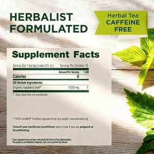 Té de Hoja de Frambuesa Orgánico al por Mayor, 16 Bolsitas, Sin Cafeína, para Cólicos Menstruales y Apoyo en el Embarazo - Product Image 4