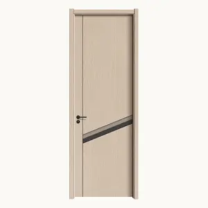 चीनी आधुनिक सरल डिजाइन ठोस लकड़ी का दरवाजा घर के लिए सागौन ठोस लकड़ी का दरवाजा ध्वनिरोधी बेडरूम का दरवाजा