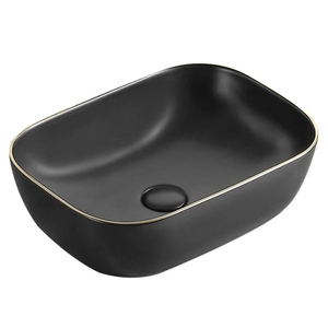 Robinet de lavabo avec vasque blanche Golden Black White Gold avec garantie de 5 ans pour hôtels et maisons, sans fonction cascade - Product Image 3