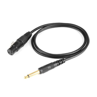 Câble audio professionnel Jack 6,35 mm/6,5 mm vers XLR mâle vers femelle pour microphones, enceintes, consoles de mixage, amplificateur