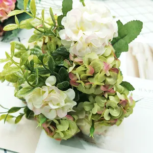 Pequeño ramo Artificial de flores de plástico decorativa pequeña Daisy Flor de hortensia casa decoración boda