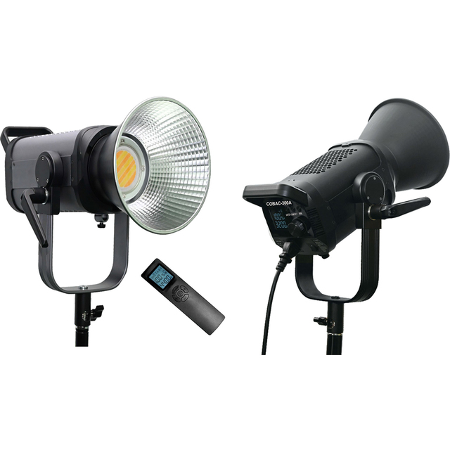 2.4G/APP Remote Control 300W Bi-color 3200K~5600K COB Continuous Output Lighting 85000Lux@1m CRI/TLCI95 LED Photography Lights