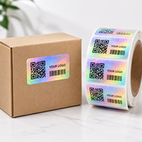 Étiquettes holographiques personnalisées avec code QR, numéro de série, autocollant de sécurité en rouleau pour la vérification des produits, emballage, fabricant