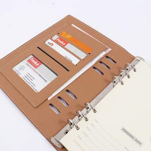 Agenda FOSKA con Copertina in Pelle PU, Formato A5, Organizer Portatile per Affari con Raccoglitore a 6 Anelli in Metallo, Fogli a Righe e Tasche - Product Image 5