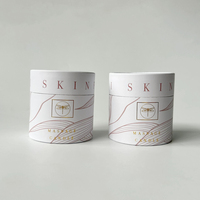 Emballage en tube en carton pour bougie de massage écologique blanche, coton-tige, conteneurs cylindriques en carton, vêtements, sous-vêtements, pot en papier