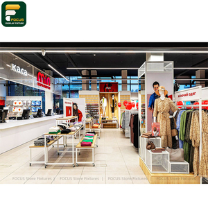 ชั้นวางเสื้อผ้าพร้อมแผงกระจกด้านข้าง ชั้นวางเสื้อผ้าสำหรับร้านค้าปลีก - Product Image 4