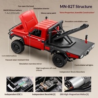 COW MN82T Camioneta Todoterreno con Control Remoto a Escala 1:12, Tracción en las Cuatro Ruedas (Alcance de 20-30M), Construcción de Plástico, Interior/Exterior