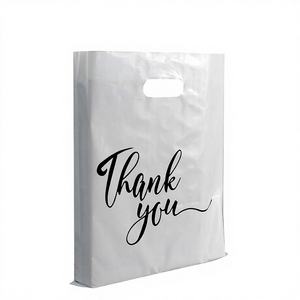 Sacs en PE personnalisés durables et réutilisables avec poignées découpées, impression hélio, sacs pour T-shirts, pochettes d'emballage cadeau étanches pour la vente au détail - Product Image 1