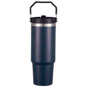 Stainless Steel Insulated Drink Tumbler with Carry Handle, 20oz <b>Travel</b> <b>Cup</b> for Car Office Commute and Outdoor - Product Image 2