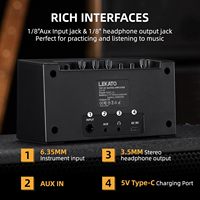 Amplificateur de guitare Lekato 5W rechargeable, amplificateur de guitare électrique, petit amplificateur de basse, noir